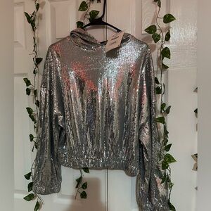 Zara sequin hoodie